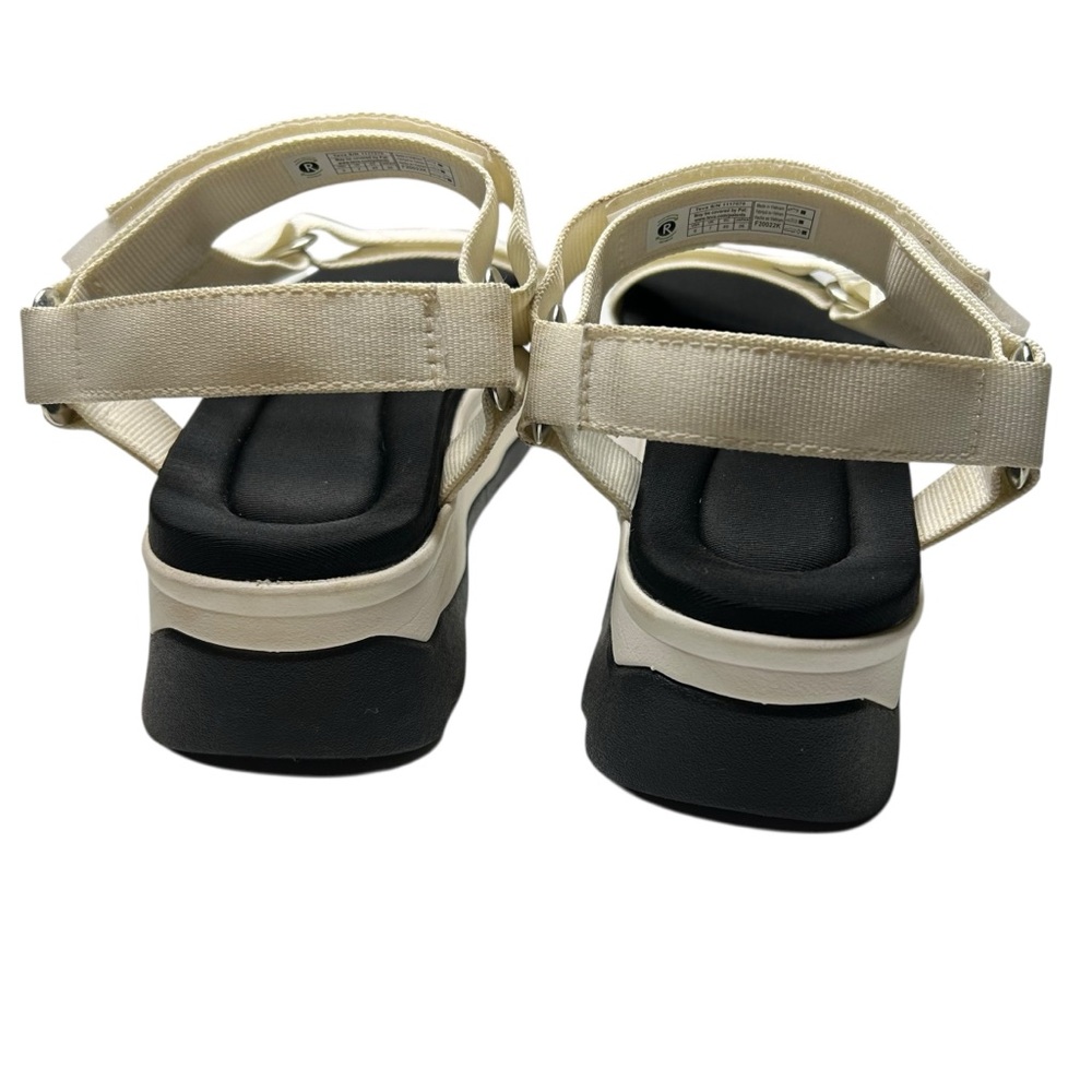 Teva Jadito Universal Platform Sandals White Black Chunky Sport Sz 9 - Picture 6 of 16